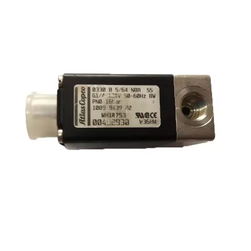 Varaosat öljytöntä ilmakompressorin solenoidiventtiili Atlas Copco 1089943922