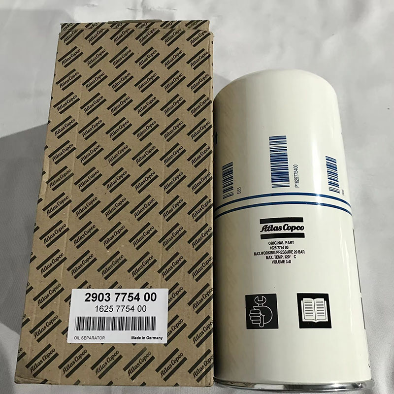 2903775400 = 1625775400 ATLAS COPCO -Ruuvin ilmakompressorin öljysuodatin Alkuperäinen