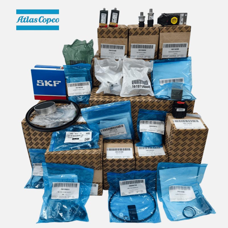 Atlas Copco Ilmakompressorin varaosat Alkuperäinen öljynsuodatin Ilmansuodattimen paineanturi solenoidiventtiilin suodatinventtiilin huoltosarja