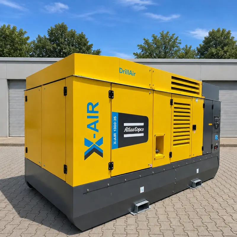 Atlas Copco X-Air 1300 35 suuri siirrettävä dieselkompressori 412 kW 35 bar poraus aito